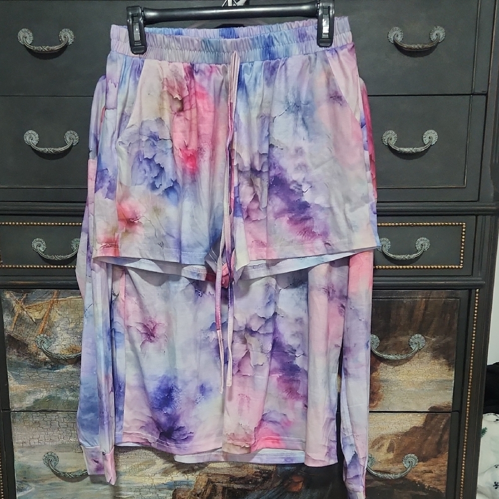 Flying Monkey Pastel Tie-Dye Pajama Set